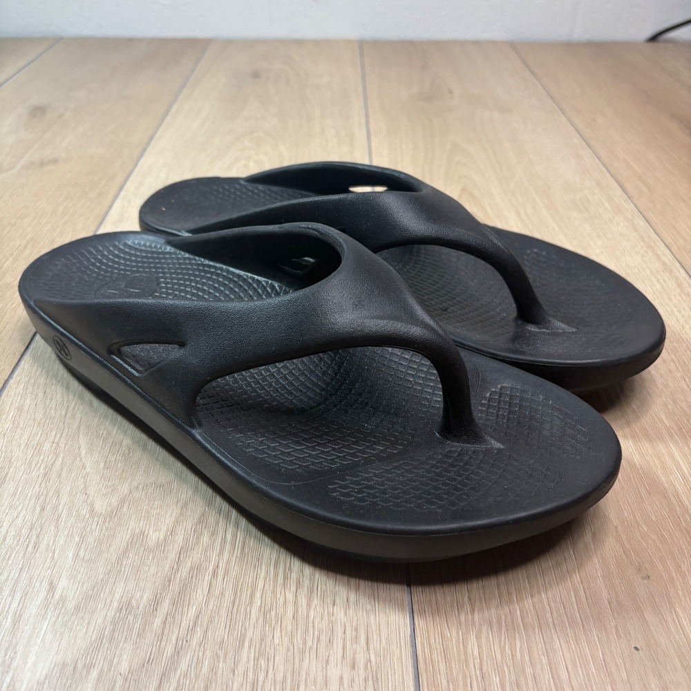 Hurley Mens Fusion Flip Flops Black Thong Sandals Sz. 10 Comfort Slides Recovery
